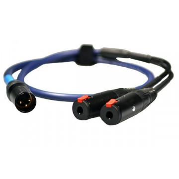 Y 3-pin XLR Male to 2x¼ stereo Jack socket