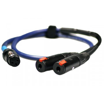 Y 3-pin XLR Female to 2x ¼ stereo Jack socket