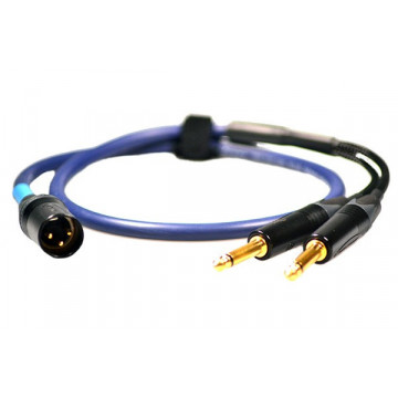 Y 3-pin XLR Male to 2x¼ mono Jack