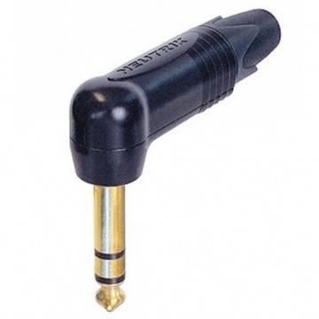 Y Splitter ¼ stereo right angle Jack to 2x 3-pin XLR Female